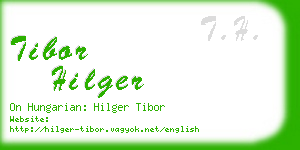 tibor hilger business card